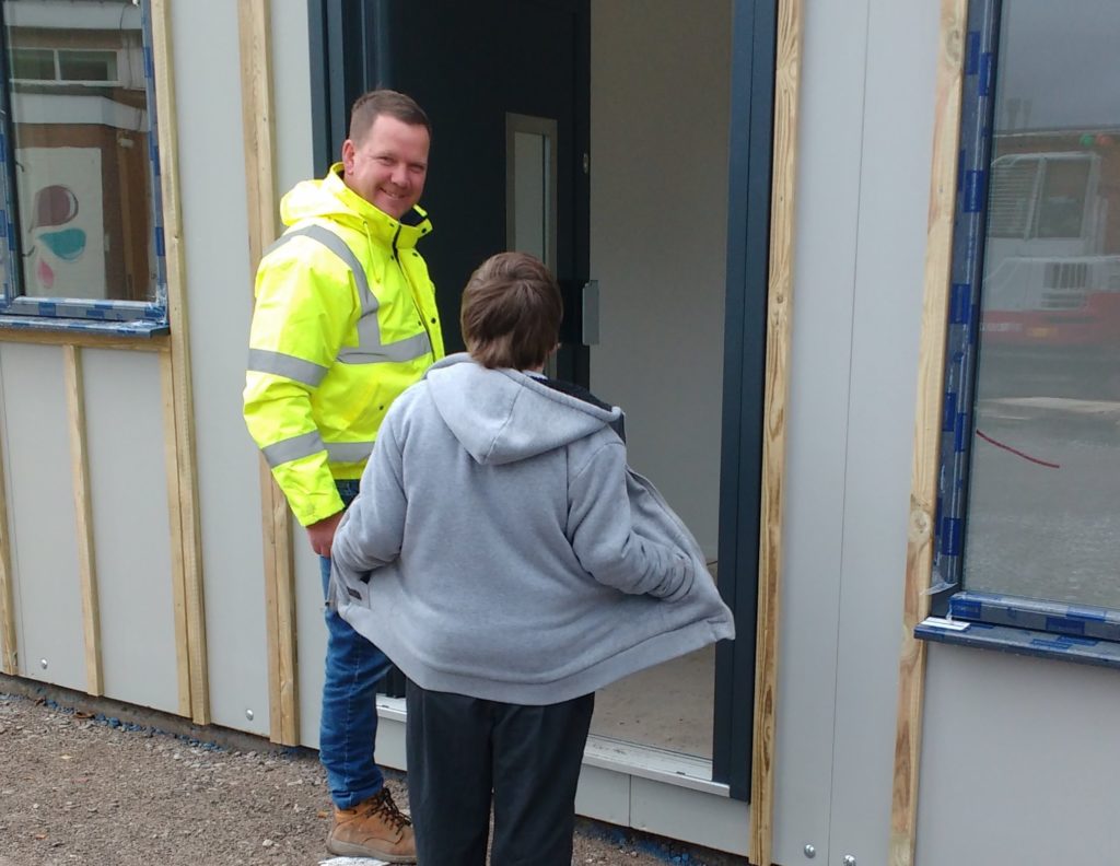 Modular classroom at Park Lane School